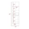 Tuhome St. Clair Linen Cabinet, Two Interior Shelves, Two Open Shelves, Single Door, Light Gray MLZ7125 - alternate 6